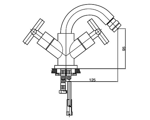 Смеситель для биде GPD Nino BDB05 Хром