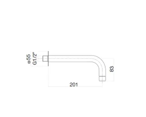 Излив Webert Sax Evolution SE0371560, черный