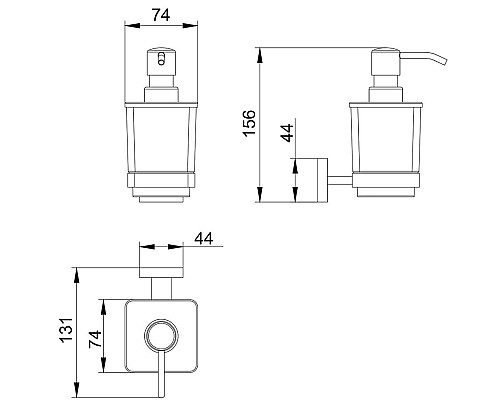Дозатор Timo Selene 10039/00 хром