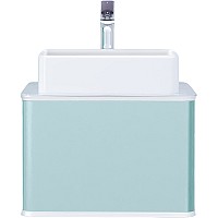 Тумба под раковину Jorno Pastel 58 Pas.01.58/P/BL подвесная Бирюзовый бриз
