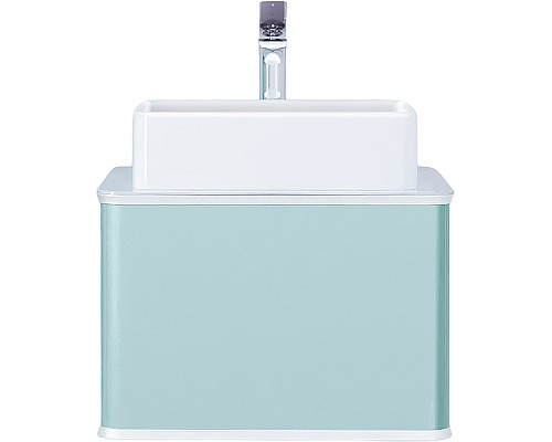 Тумба под раковину Jorno Pastel 58 Pas.01.58/P/BL подвесная Бирюзовый бриз