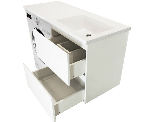 Тумба с раковиной Эстет Dallas Luxe 110 R ФР-00002021 подвесная Белая