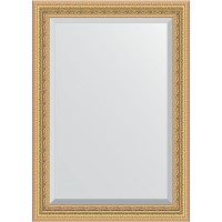 Зеркало Evoform Exclusive 105х75 BY 1294 с фацетом в багетной раме - Сусальное золото 80 мм