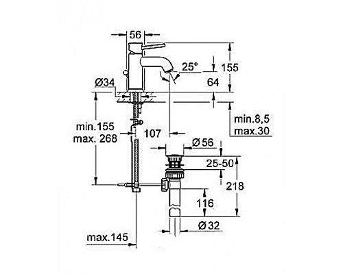 Смеситель Grohe для раковины 23161000