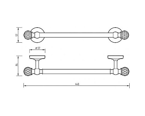 Полотенцедержатель Migliore Amerida 16589 Хром с кристаллами Swarovski