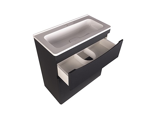 Тумба под раковину Style line Бергамо СС-00002311 напольная черная