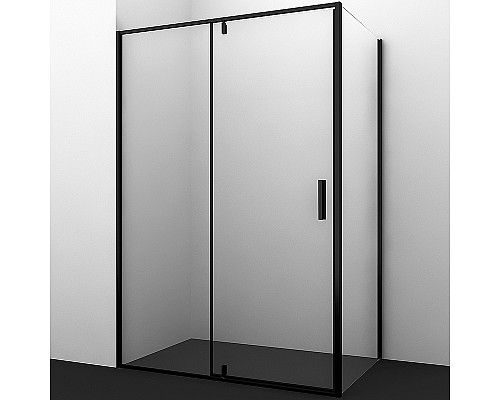 Душевой уголок WasserKRAFT Elbe 90x80 74P20 профиль Черный стекло прозрачное