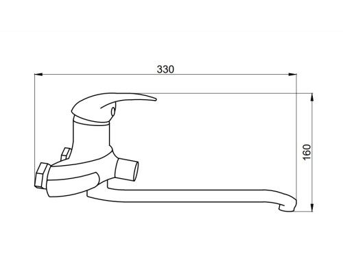 Смеситель для ванны Сантаком StOmega 3309-1 универсальный Хром