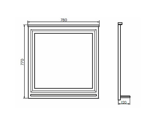 Зеркало Comforty Феррара 80 00004151059 Белое