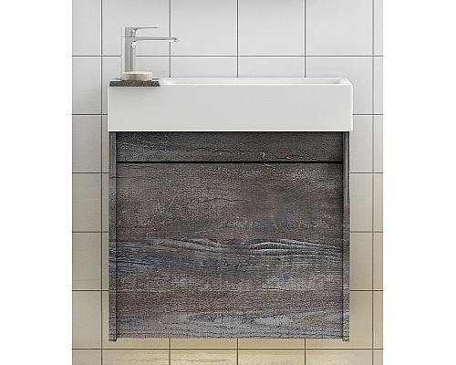 Тумба под раковину Art&Max Family-500-1D-SO-PE подвесная Бетон Экзотик
