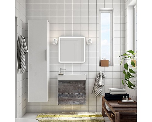 Тумба под раковину Art&Max Family-500-1D-SO-PE подвесная Бетон Экзотик