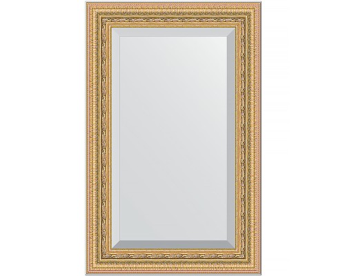 Зеркало Evoform Exclusive 85х55 BY 1234 с фацетом в багетной раме - Сусальное золото 80 мм