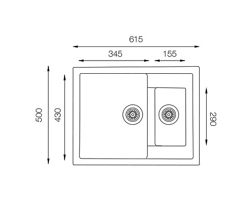 Кухонная мойка TopZero Madonna 615.500 15-07 Ice