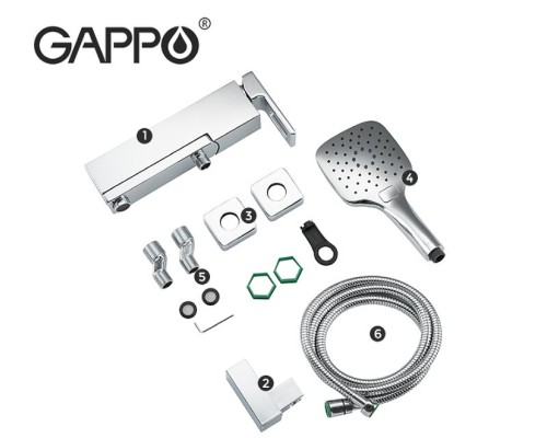 Смеситель для ванны Gappo G18 G3018 Хром