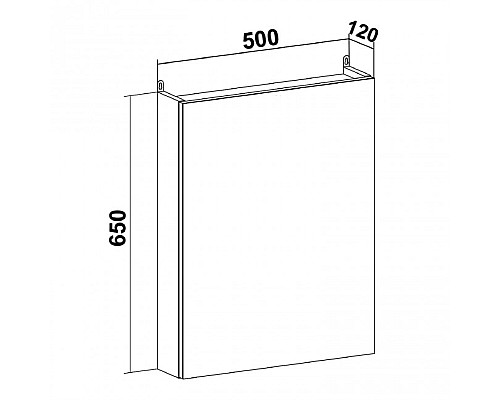 Зеркальный шкаф Runo Лада 50 00-00001160 Дуб серый