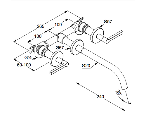 Смеситель для раковины Kludi Nova Fonte 201460515 Хром