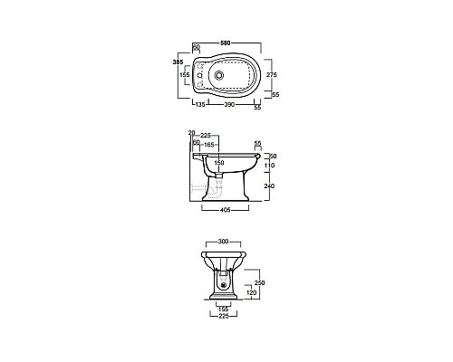 Биде Simas Lante LA04bi*1 Белое