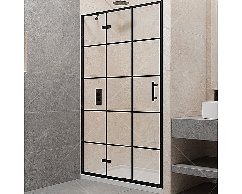 Душевая дверь RGW Passage PA-07B L 120 41080712-84L профиль Черный стекло прозрачное
