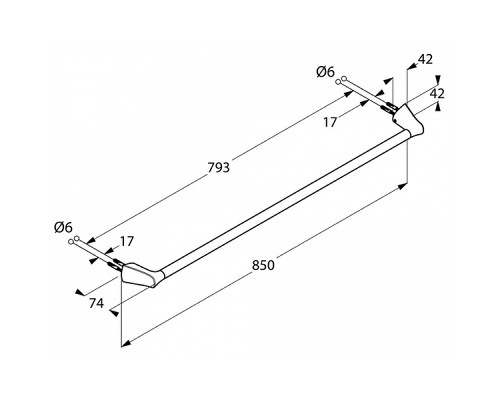 Полотенцедержатель Kludi Ambienta 5397905 Хром