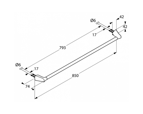 Полотенцедержатель Kludi Ambienta 5397905 Хром