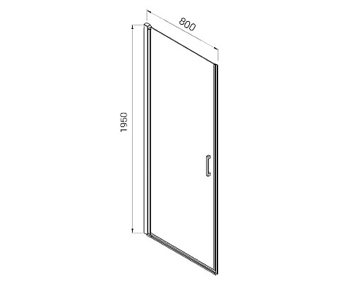 Душевая дверь Vincea Alpha 80 VDP-3AL800CL профиль Хром стекло прозрачное