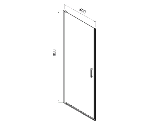 Душевая дверь Vincea Alpha 80 VDP-3AL800CL профиль Хром стекло прозрачное