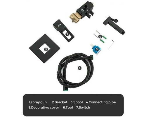 Гигиенический душ со смесителем Gappo G17-6 G7217-6 Черный матовый