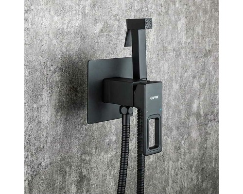 Гигиенический душ со смесителем Gappo G17-6 G7217-6 Черный матовый