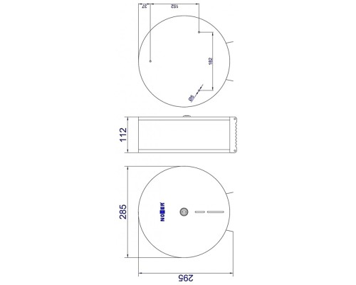 Диспенсер для туалетной бумаги Nofer 05001.XL.W Белый