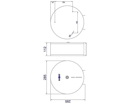 Диспенсер для туалетной бумаги Nofer 05001.XL.W Белый