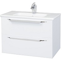 Тумба под раковину Bellezza Луиджи 60 4639209000014 2 ящика подвесная Белая