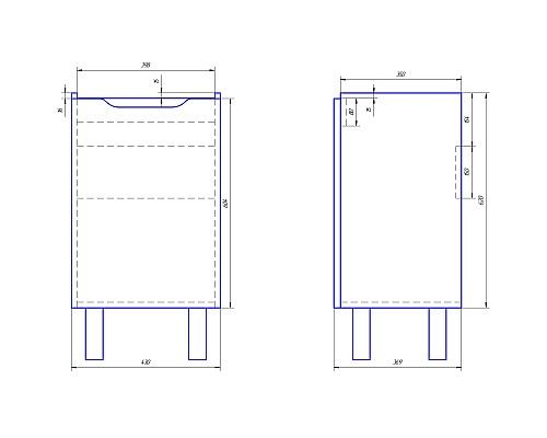 Тумба под раковину Dreja Eco Mini 50 99.1201 подвесная Белая