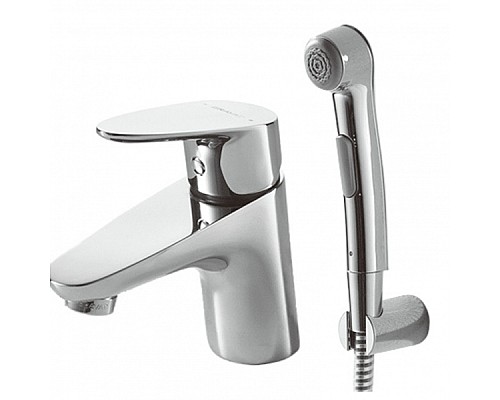 Смеситель для раковины Bravat Drop F14898C-2 с гигиеническим душем Хром