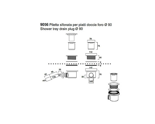 Сифон Kerasan Retro 905691 для поддона