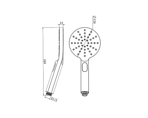 Ручной душ Lemark LM8122BL Черный матовый