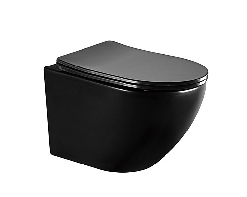 Унитаз ABBER BEQUEM AC1100MB подвесной черный матовый