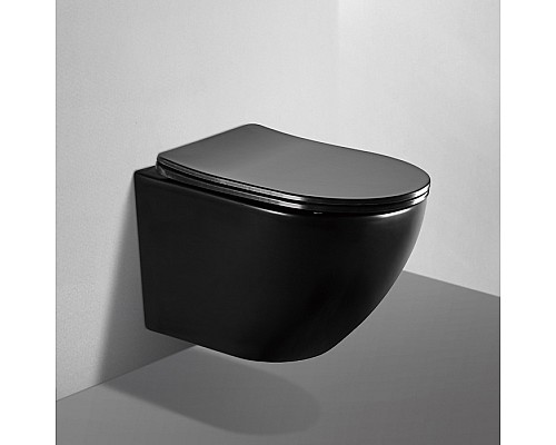 Унитаз ABBER BEQUEM AC1100MB подвесной черный матовый