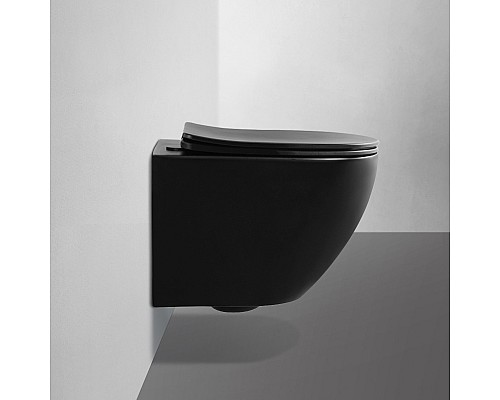 Унитаз ABBER BEQUEM AC1100MB подвесной черный матовый