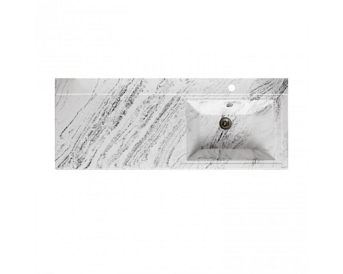 Тумба под раковину Runo ОРИОН 60 УТ000003442 белый мрамор, левое крыло