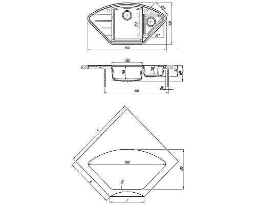 Кухонная мойка Lemark Irkana 980 9910046 Жасмин