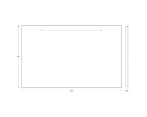 Зеркало Evoform Ledline 75х120 с подсветкой