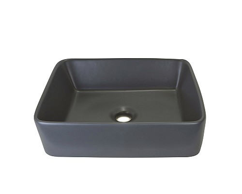 Накладная раковина Bronze de luxe 1010-GM матовая тёмно-серая