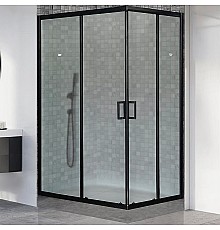Душевой уголок Royal Bath HPD 120х80 RB8120HPD-C-BL профиль Черный стекло матовое
