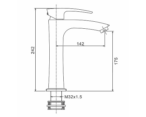 Смеситель для раковины Gappo G07 G1007-72 Хром