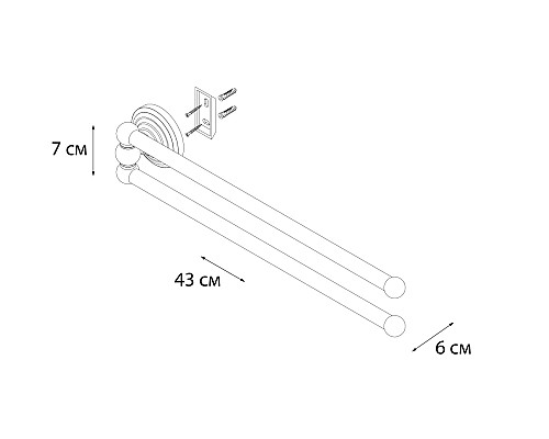 Полотенцедержатель FIXSEN Retro рога FX-83802A