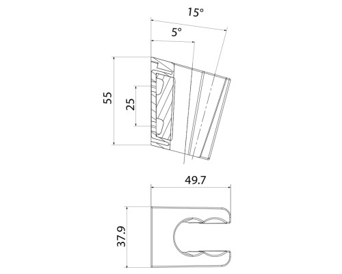 Держатель ручного душа Iddis Slide 080WL00i53 Белая матовая