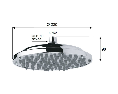 Верхний душ Remer 35323X Хром