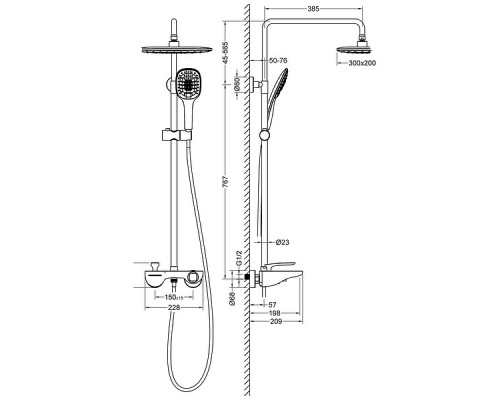 Душевая система Timo Helmi SX-1170/00-16 Хром/Белый