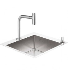 Кухонная мойка Hansgrohe C71-F450-06 со смесителем Нержавеющая сталь