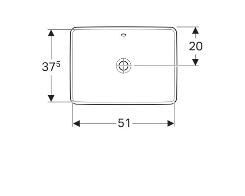 Раковина 55 см GEBERIT VariForm 500.736.01.2